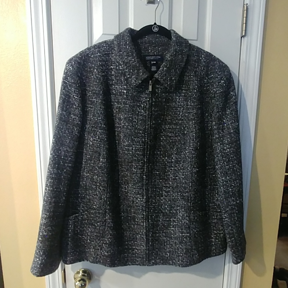 Jones New York Plus Size 22 Wool Lined Short Coat